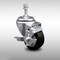 Service Caster 3.5 Inch SS Black Polyurethane Swivel 3/8 Inch Threaded Stem Caster with Brake SCC-SSTS20S3514-PPUB-BLK-TLB-381615 - alternate 2